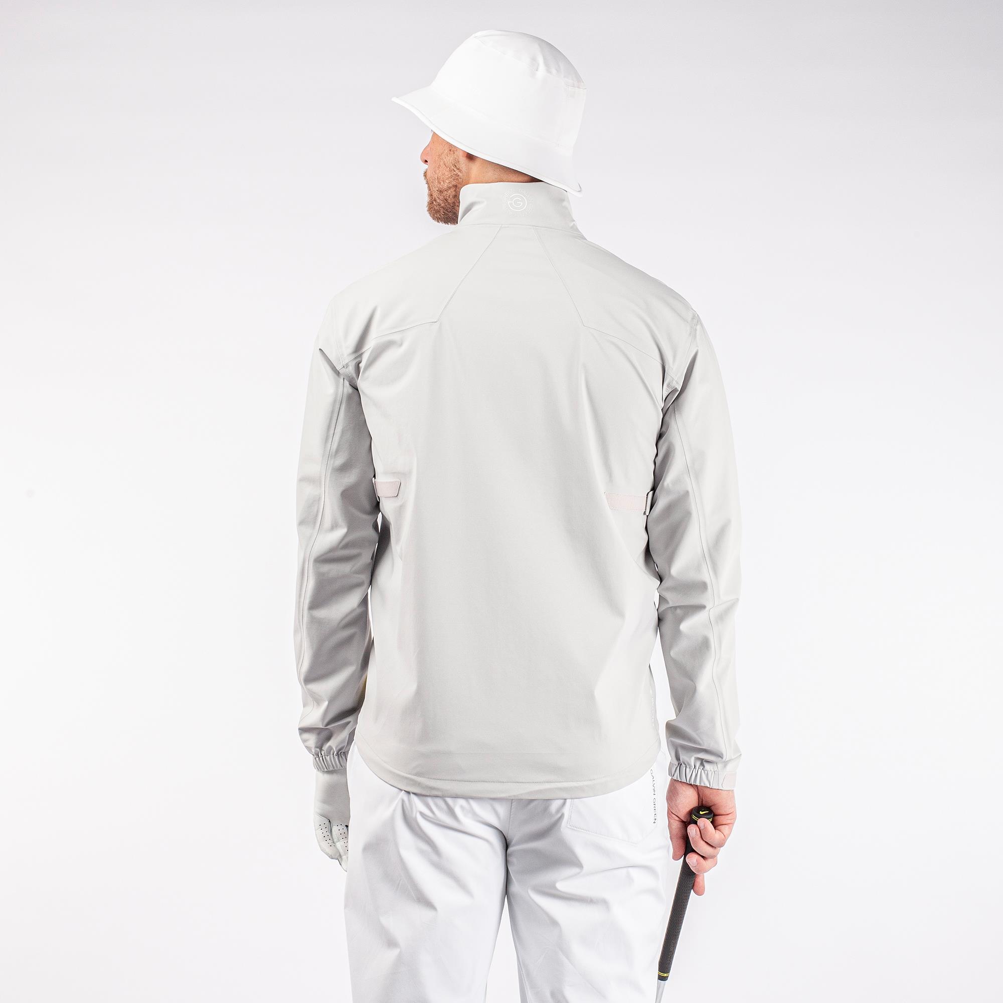 Galvin Green Armstrong Paclite Gore-Tex Mens Waterproof Golf Jacket Cool Grey/Sunny Lime/White